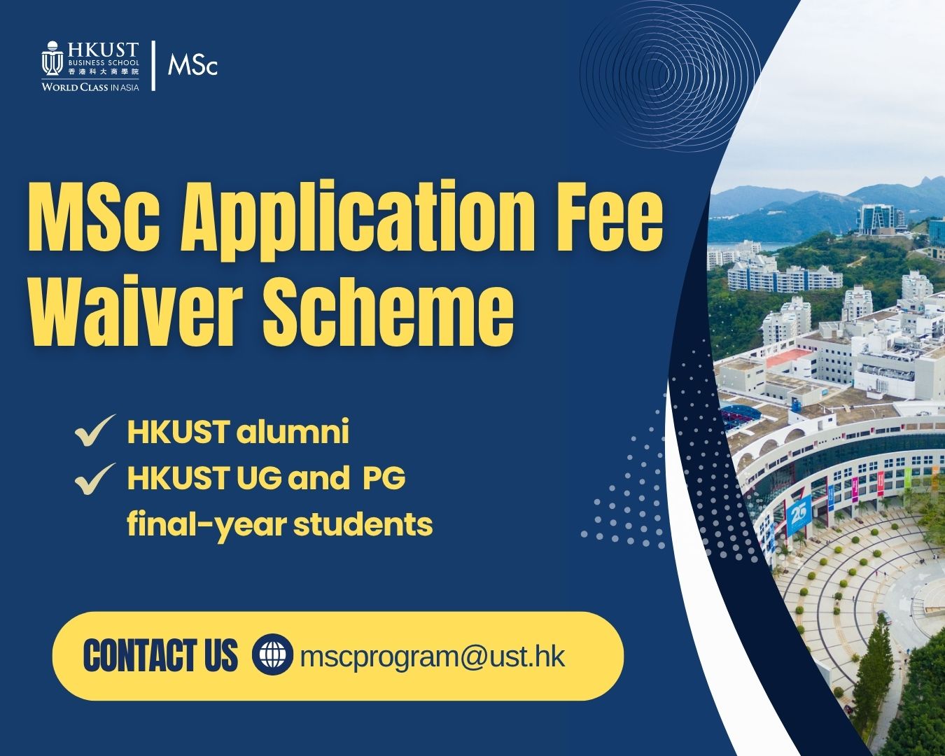 Reconnect, Reimagine, Reinvest in Your Future with HKUST Business School MSc Programs